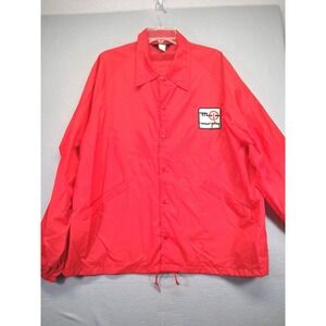 Swingster Vintage Wind Breaker Jacket Murphy Button Up Men Red Made In U.S.A